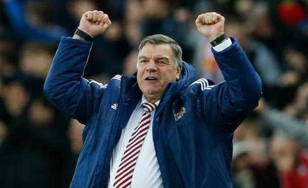 Big Sam celebrating a 1-1 draw against Bournmouth | Photo source: Mirror