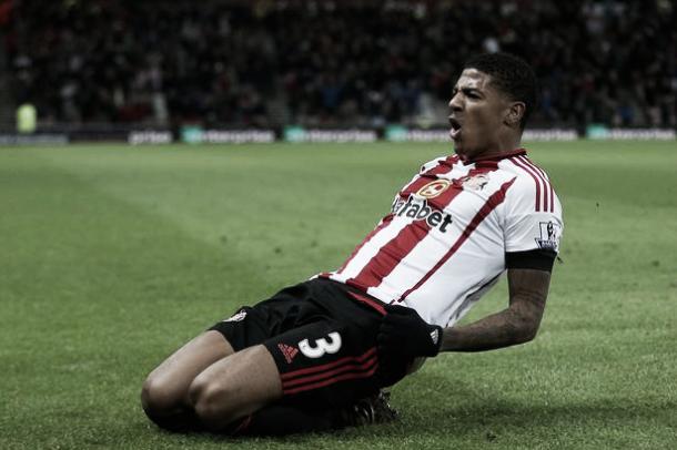 Van Aanholt celebrates his goal.