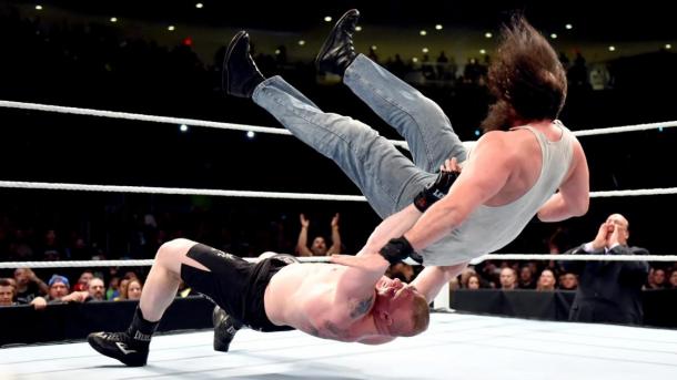 Harper gets a direct ticket to Suplex City. Photo- WWE.com