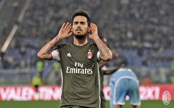 Suso celebra su sexto gol de la temporada | Foto: AC Milan