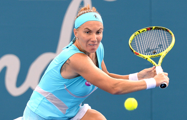 Svetlana Kuznetsova in action at the Brisbane International | Photo: Bradley Kanaris/Getty Images AsiaPac