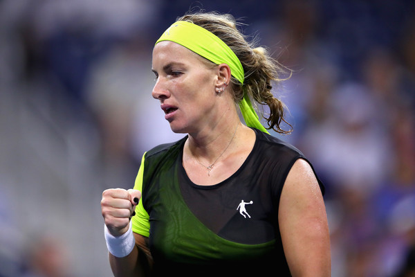 Svetlana Kuznetsova celebrates winning a point at the US Open | Photo: Clive Brunskill/Getty Images North America