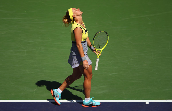 Svetlana Kuznetsova shows some frustration during the BNP Paribas Open final | Photo: Clive Brunskill/Getty Images North America