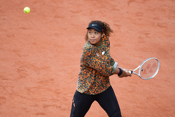 Naomi Osaka practicing ahead of Roland Garros (Image: Tim Clayton via Getty)