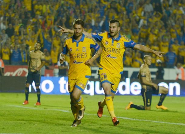 Rafael Sóbis (Left) and André-Pierre Gignac (Righ) are just two of the many reason why Tigres UNAL is a dangerous club to face. Photo provided by Notimex.