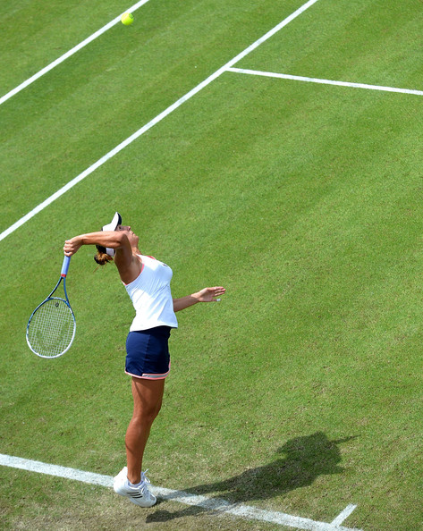 Paszek in 2014 AEGON Classic action. Photo: Tom Dulat/Getty Images