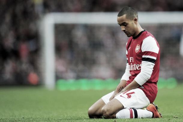 Walcott has struggled to make an impact this season. Photo- www.Mirror.co.uk