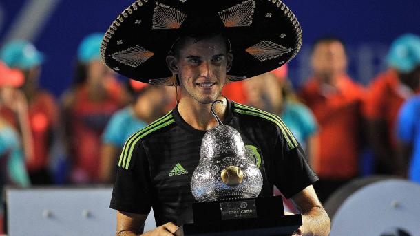 Thiem poses with his Acapulco trophy. Photo: ATP World Tour