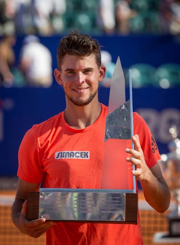 Dominic Thiem with the trophy. Photo: Argentina Open