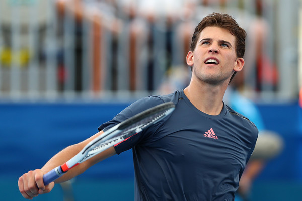 Dominic Thiem celebrates his second round victory. Photo: Chris Hyde/Getty Images