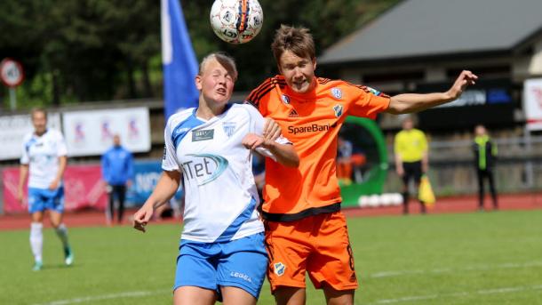 Kolbotn and Stabæk (here pictured in a game against each other) continues to keep it entertaining in the fight for third. Source: Thomas Brekke Sæteren