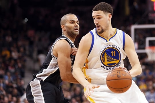 Thompson is helping Curry lead the Warriors. | Photo: USA Today Sports