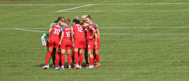 The Portland Thorns ply their final match before their homeopener next Saturday. (Photo via timbers.com)