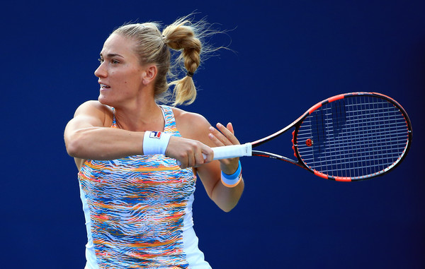 Timea Babos in action at the Rogers Cup | Photo: Vaughn Ridley/Getty Images North America