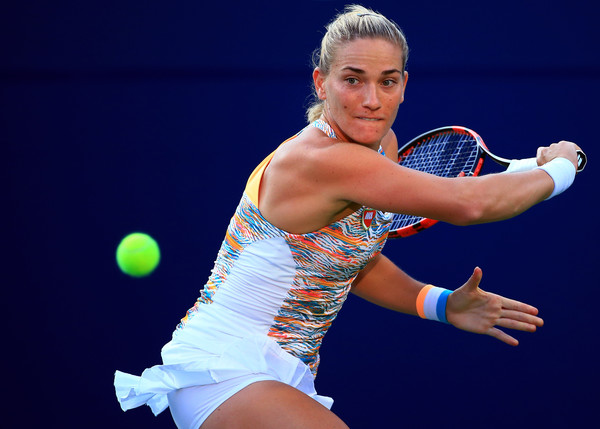 Timea Babos in action at the Rogers Cup | Photo: Vaughn Ridley/Getty Images North America