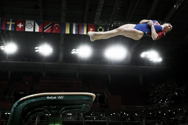 Aliya Mustafina finished tied for the best score with Madison Kocian in the team event. Photo Credit: Tom Pennington