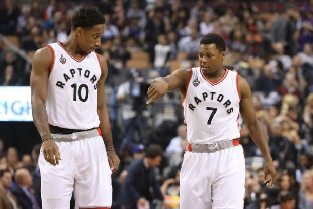 Can Kyle Lowry and Demar Derozan step up come playoff time? (Tom Szczerbowski/USA Today Sports)