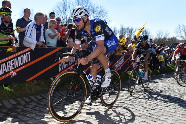 Tom Boonen estuvo cerca de triunfar en París-Roubaix | Foto: Tim de Waele