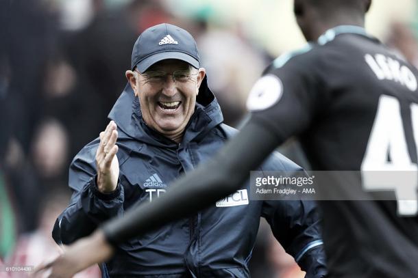 In his 1,000th start, Tony Pulis was impressed with West Brom's performance: Photo: Getty 