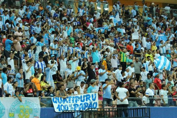 Torcida do Paysandu compareceu em bom número à Arena da Amazônia (Foto: Emanuel Siqueira Mendes/Manaus FC)
