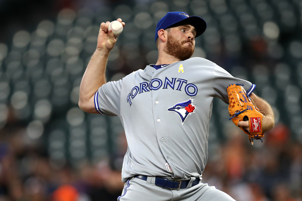 Joe Biagini had a career-best night as a starter against the Orioles on Friday, recording a whopping ten strikeouts, allowing just five hits over seven solid innings and even more impressively retiring the last 15 batters he faced. | Photo: Patrick Smith/Getty Images
