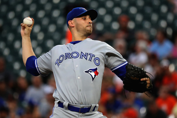 Marco Estrada allowed six runs on 10 hits over five innings, but his experienced offense came to the rescue to earn him his seventh win of the season. | Photo: Rob Carr/Getty Images