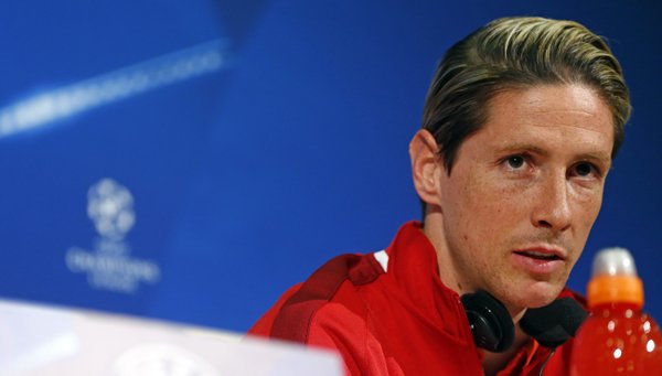 Fernando Torres in conferenza stampa, twitter @Atleti