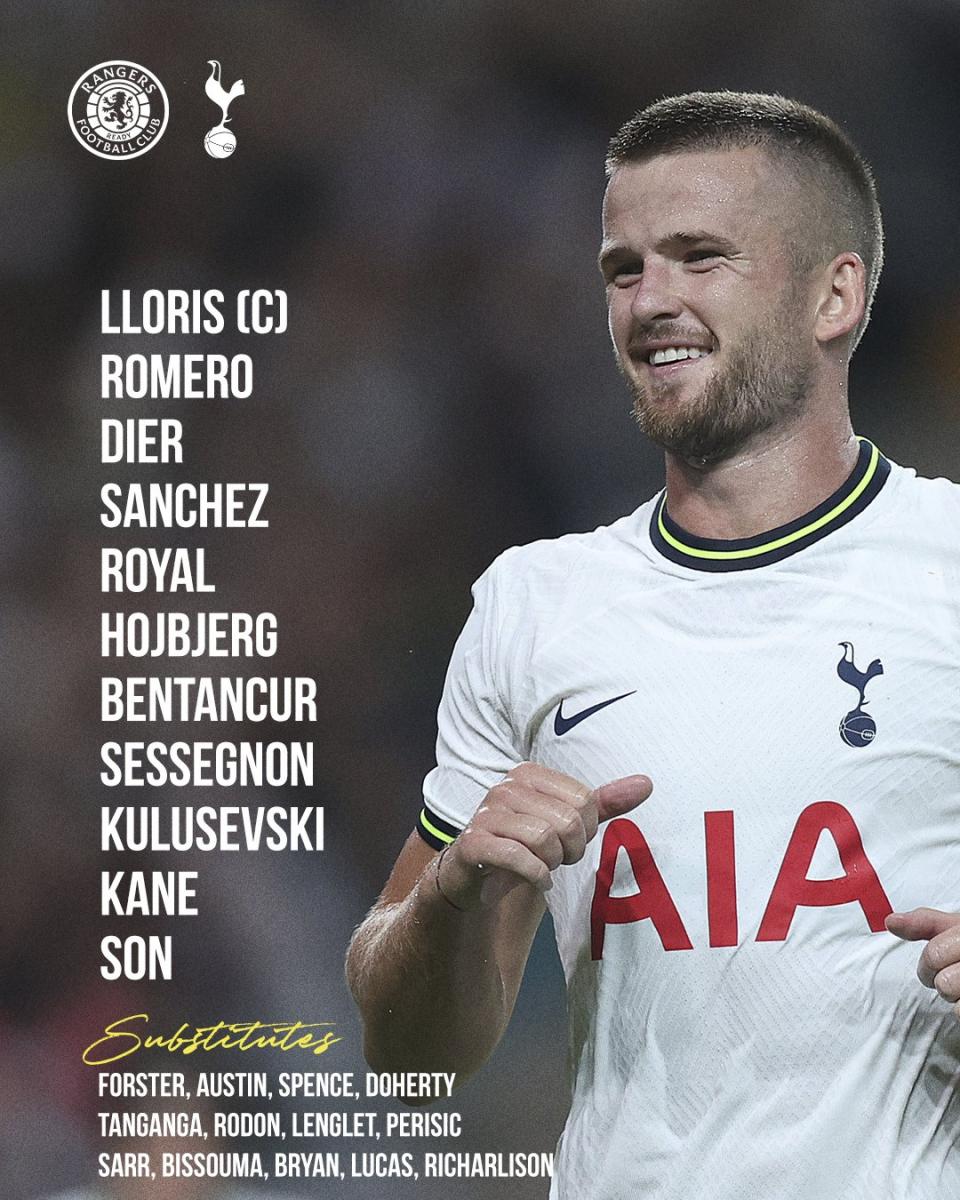 XI inicial Tottenham/Imagen: SpursOfficial