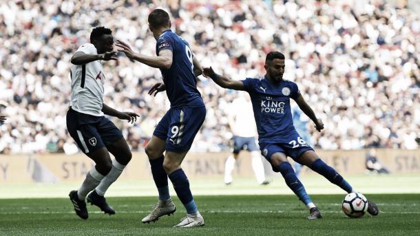 Mahrez en su último partido con la camiseta del Leicester. Foto: Premier League.