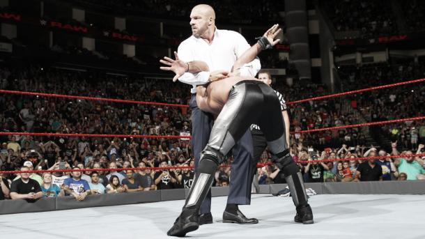 Triple H returned with a bang. Photo- WWE.com