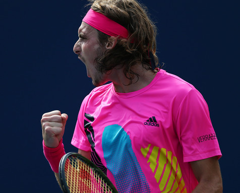 Stefanos Tsitsipas has fought past three very challenging opponents this week in Toronto. Photo: Getty Images