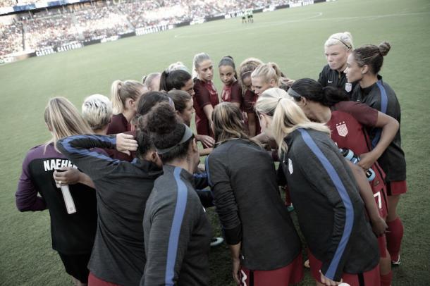 The United States will hope to close out the Tournament of Nations with a win vs Brazil (Photo via ussoccer.com)