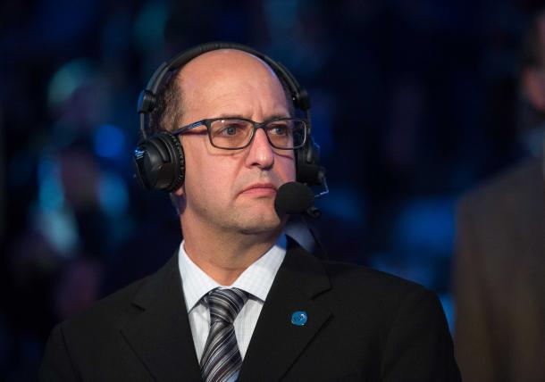 Jeff Van Gundy would definitely help a defense in need if he were to return to the Rockets head coaching position. However, he would have to work on his offensive schemes as well to be considered, since management want to run a fast paced, small-ball offense. Photo: Jerome Miron/USA Today. 