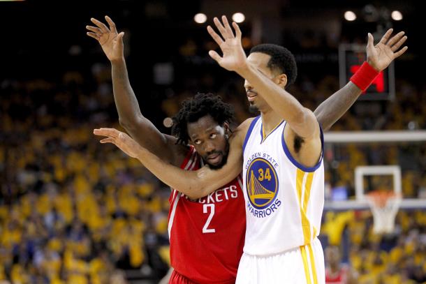 Darn Patrick Beverley, back at it again with the annoying defense! He must have something for Golden State Warriors' point guards, he always seems to be on them.