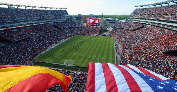 Gillette Stadium en un encuentro entre España y Estados Unidos (thekraftgroup.com)