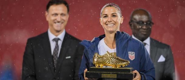 Morgan with her Golden Boot award this year | Source: orlandocitysc.com