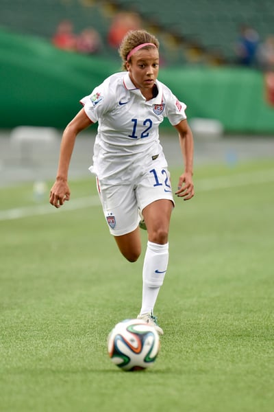 At 17-year-old Mallory Pugh is the youngest player on the United States Women's Senior National Team. Photo provided by John Ulan-ISI Photos.