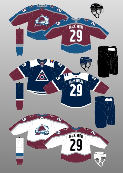 Uniformes de Colorado Avalanche  | Foto: uniforms.com