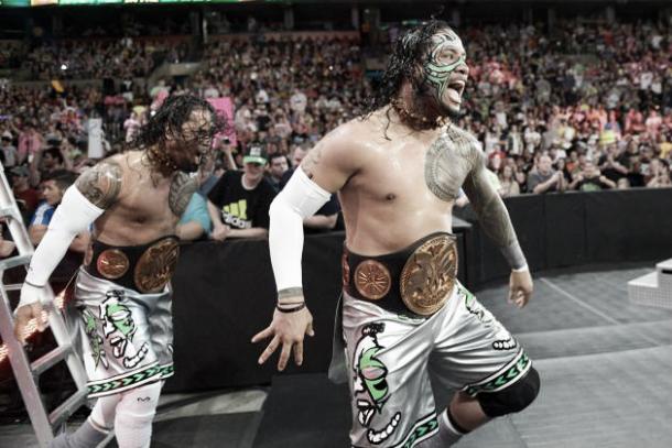 The tag team champions were ready to defend their titles. Photo- Bleacher Report
