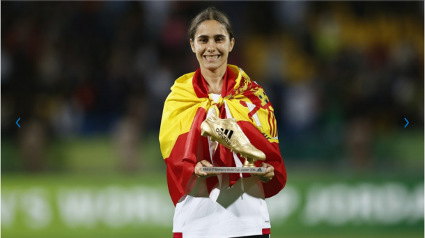Lorena Navarro, Bota de Oro. | Foto: Boris Streubel (Fifa).