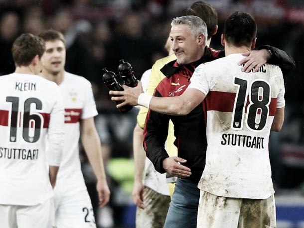 Will it be all smiles for Kramny and Stuttgart come full-time on Saturday? | Image source: kicker