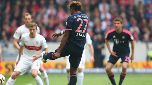 Alaba volvió a marcar en Bundesliga con el Bayern. // (Foto de fcbayern.de)
