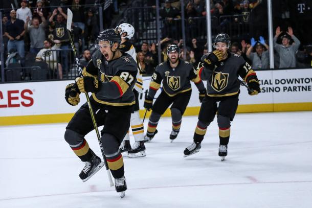 The new expansion Vegas Golden Knights are surprising even themselves with their success. (Photo: Las Vegas Review-Journal)