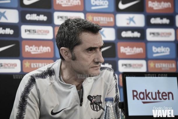 Valverde en rueda de prensa | Foto: Noelia Déniz - VAVEL