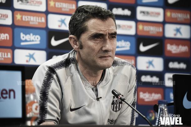 Valverde, en rueda de prensa | Foto: Noelia Déniz - VAVEL
