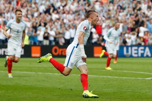 Vardy dopo il gol al Galles, laroma24.it