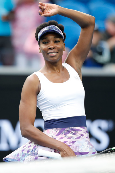 Venus Williams celebrates after defeating Duan Ying-Ying in the third round of the 2017 Australian Open. | Photo: Jack Thomas/Getty Images