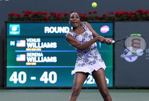 Venus Williams is continuing to defy her age, reaching the fourth round in Indian Wells as a 37-year-old | Photo: Kevork Djansezian/Getty Images North America