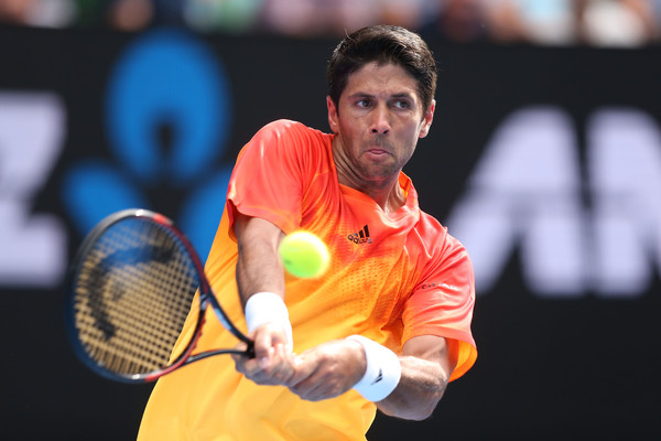 Verdasco rips a backhand during his stunning victory. (Photo: Michael Dodge/Getty Images)