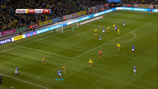 Il secondo tempo di Verratti.